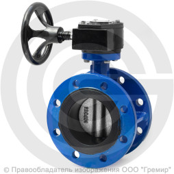 Затвор чугунный поворотный фланцевый с редуктором Ду-400 Ру-10 EPDM с чугунным диском ABRA BUV-FL226