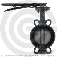 Затвор дисковый поворотный межфланцевый Ду-80 Ру-16 NBR с нержавеющим диском Benarmo