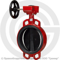 Затвор дисковый поворотный межфланцевый с редуктором Ду-700 Ру-10 EPDM HT с чугунным диском АДЛ Гранвэл ЗПТС-FL(W)-MDV-HT