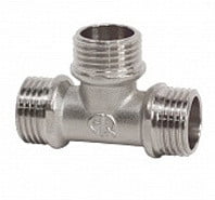 Тройник латунный НР (НАР) Ду-15 (1/2") никель SantechSystems