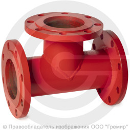 Тройник фланцевый ТФ стальной Ду 125-100 Ру-16 КЗСД