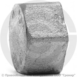 Заглушка чугунная оцинкованная ВР (ВН) Ду 25 (1")