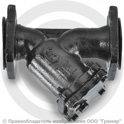 Фильтр магнитный сетчатый Y-образный чугунный фланцевый Ду-100 Ру-16 (Т<150°С) ЛМЗ ФСМ