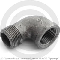 Угольник чугунный ВР-НР (ВН-НАР) Ду 20 (3/4")