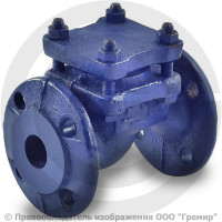 Клапан обратный подъемный чугунный фланцевый Ду-32 Ру-25 (Т<300°С) 16кч9нж Луидор