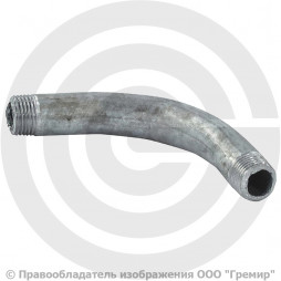 Отвод гнутый 21,3х2,8 (Ду-15) оцинкованный 90 градусов шовный резьба-резьба исп.1 из труб ГОСТ 3262 КАЗ