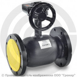 Кран стальной фланцевый с редуктором Ду-400 Ру-16 L=955мм Broen Ballomax КШТ 61.103.400.Р.16