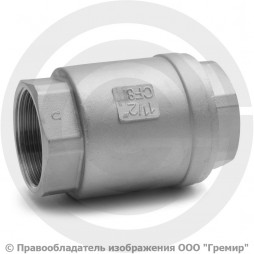 Клапан обратный осевой нержавеющий AISI 304 Ду-40 (1 1/2") Ру-40 ВР (ВН) (Т<230°С) NK-CS40/4