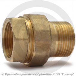 Американка (соединитель) латунная прямая ВР-НР (ВН-НАР) Ду-20 (3/4") VALFEX