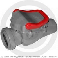 Клапан обратный PP-H канализационный серый Дн 50 б/нап Политэк