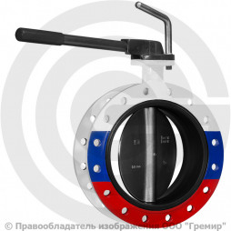 Затвор дисковый поворотный межфланцевый Ду-125 Ру-25 EPDM с чугунным диском АДЛ Гранвэл ЗПCС-FLN(W)-MRR-E