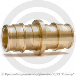 Муфта аксиальная латунная для PE-X труб Дн 20 GX102 Giacomini