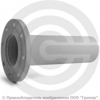 Патрубок фланец-гладкий конец ПФГ стальной L=350мм Ду-150