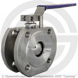 Кран нержавеющий AISI 316 (CF8M) межфланцевый под привод Ду-100 Ру-16 Benarmo