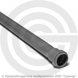 Труба PP-H канализационная серая Дн 40х1,8 безнапорная L=0,75м в/к RTP (РосТурПласт)