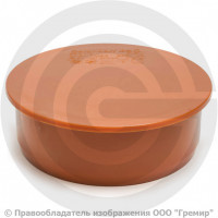 Заглушка НПВХ (ПВХ) коричневая Дн 400 б/нап Ostendorf KGM