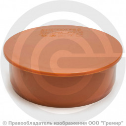 Заглушка НПВХ (ПВХ) коричневая Дн 400 б/нап Ostendorf KGM