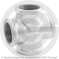 Крест чугунный оцинкованный ВР (ВН) Ду 25 (1")