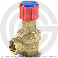 Клапан предохранительный пружинный латунный Ду 25-25 (G1"-G1") ВР (ВН) Рср=4бар (Т<110°С) R140 Giacomini