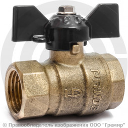 Кран трехходовой для манометра Ду-15 Ру-16 ВР (ВН) G1/2"-G1/2" с ручкой бабочкой LD Pride 44.340.15