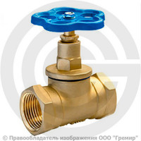 Клапан запорный латунный муфтовый Ду-50 Ру-16 ВР (ВН) (Т<70°С) 15б3р Китай