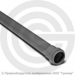 Труба PP-H канализационная серая Дн 40х1,8 безнапорная L=2м в/к VALFEX BASE