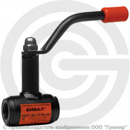 Кран стальной резьбовой Ду-20 (3/4") Ру-40 L=75мм ВР (ВН) АДЛ КШТ.12.020.40