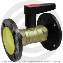 Клапан балансировочный ручной латунный фланцевый Ду-20 Ру-16 Kvs=4.26м3/ч без ниппелей Venturi DRV Broen