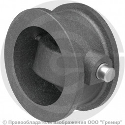 Клапан обратный поворотный чугунный фланцевый Ду-100 Ру-16 (Т<225°С) без присоединительных фланцев 19ч01бр КАЗ