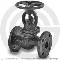 Клапан запорный чугунный фланцевый Ду-80 Ру-25 (Т<200°С) 15кч16нж Китай
