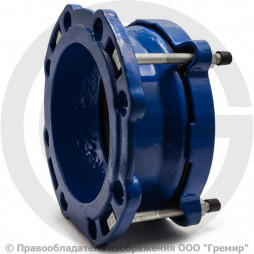 Муфта чугунная соединительная для ПЭ труб Ду-300 (Дн 315-315) Ру-16 L=184мм ПФРК-Е