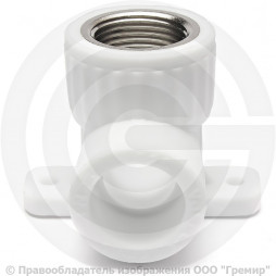 Водорозетка PP-R белая ВР (ВН) Дн 20-1/2" 90гр Pro Aqua