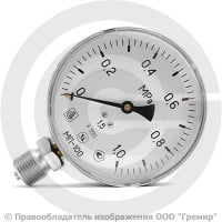 Манометр радиальный диаметр 100мм 0-10 кгс/см2 (0-1,0 МПа) М20х1,5 МП-100 Завод теплотехнических приборов