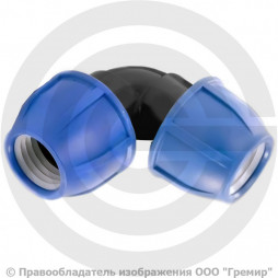 Отвод ПЭ компрессионный Дн 25 90гр Ру-16 RTP (РосТурПласт)