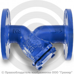 Фильтр сетчатый Y-образный чугунный фланцевый Ду-50 Ру-16 (Т<90°С) ФСч Китай