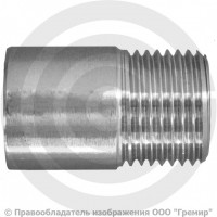 Ниппель приварной (резьба) нержавеющий AISI 316 Ду-10 (3/8")