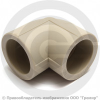 Угольник PP-R серый Дн 40 90гр Pro Aqua