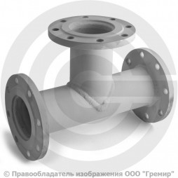 Тройник фланцевый ТФ стальной Ду 200-100