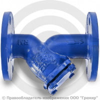Фильтр сетчатый Y-образный чугунный фланцевый Ду-80 Ру-16 (Т<90°С) ФСч Китай