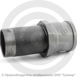 Сгон в сборе стальной L=180мм Ду-100 (4") с чугунной муфтой и контргайкой КАЗ