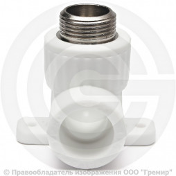 Водорозетка PP-R белая НР (НАР) Дн 25-3/4" 90гр Pro Aqua