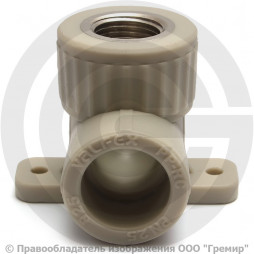 Водорозетка PP-R серая ВР (ВН) Дн 20-1/2" 90гр Pro Aqua