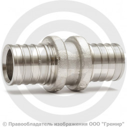 Муфта аксиальная латунная оцинкованная для PE-X труб Дн 20 RAUTHERM S Rehau