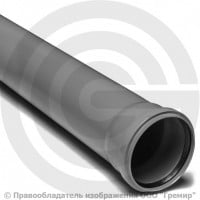 Труба PP-H канализационная серая Дн 110х2,2 безнапорная L=2м в/к VALFEX OPTIMA