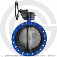 Затвор чугунный поворотный фланцевый с редуктором Ду-400 Ру-10/16 EPDM с чугунным диском Benarmo