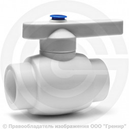 Кран PP-R Дн 63 внутренняя пайка белый RTP (РосТурПласт)