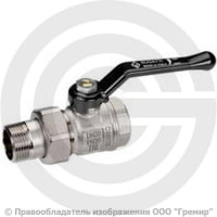 Кран латунный Ду-40 (1 1/2") Ру-20 ВР-"Американка" никель рычаг Bugatti серия 920