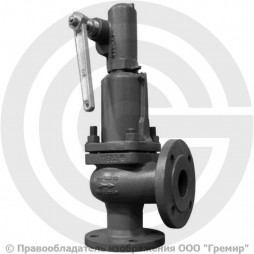 Клапан предохранительный чугунный фланцевый Ду 100-100 Рср=6бар (Т<300°С) КПП 096-01 АДЛ
