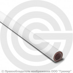 Труба PP-R белая армированная стекловолокном Дн 25х3,5 Pn-20 SDR7,4 (Т<90°С) L=4м VALFEX