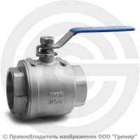 Кран нержавеющий AISI 316 (CF8M) Ду-80 (3") Ру-40 ВР (ВН) муфтовый полнопроходной ABRA BV-027A